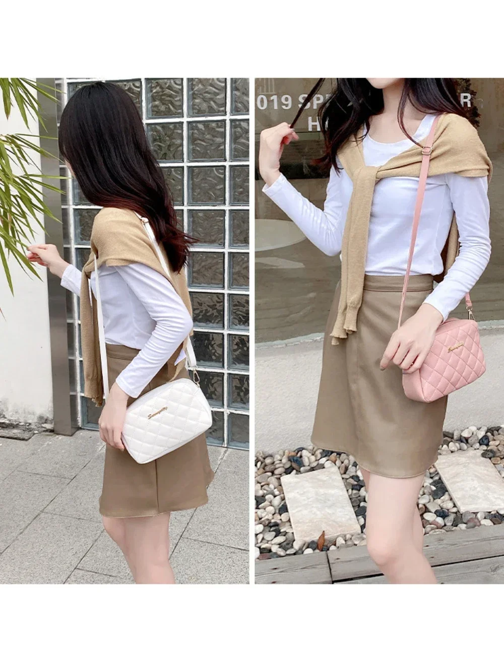 Diamond Quilted Tassel Crossbody