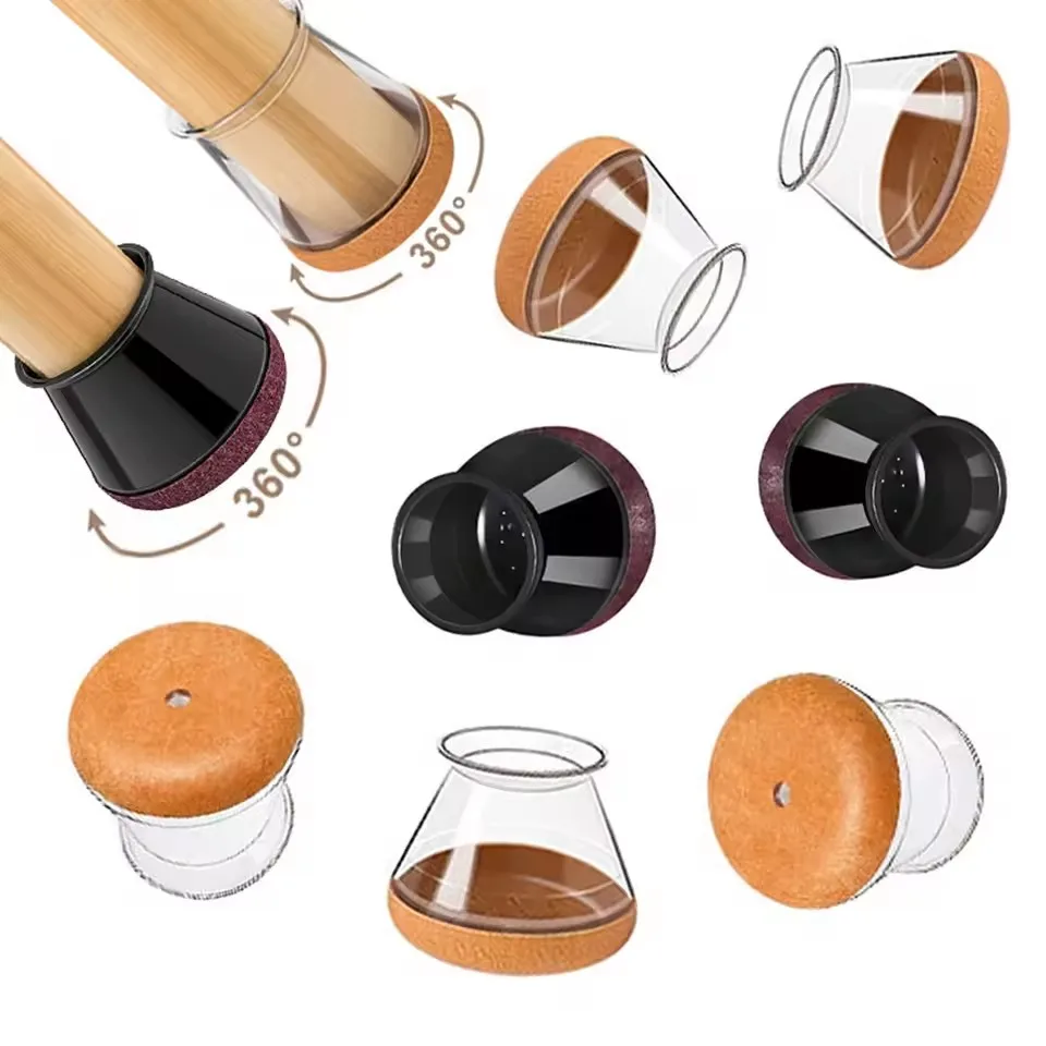 Silicone Chair Leg Floor Protectors - Set of 8, Noise-Reducing and Floor-Safe Covers