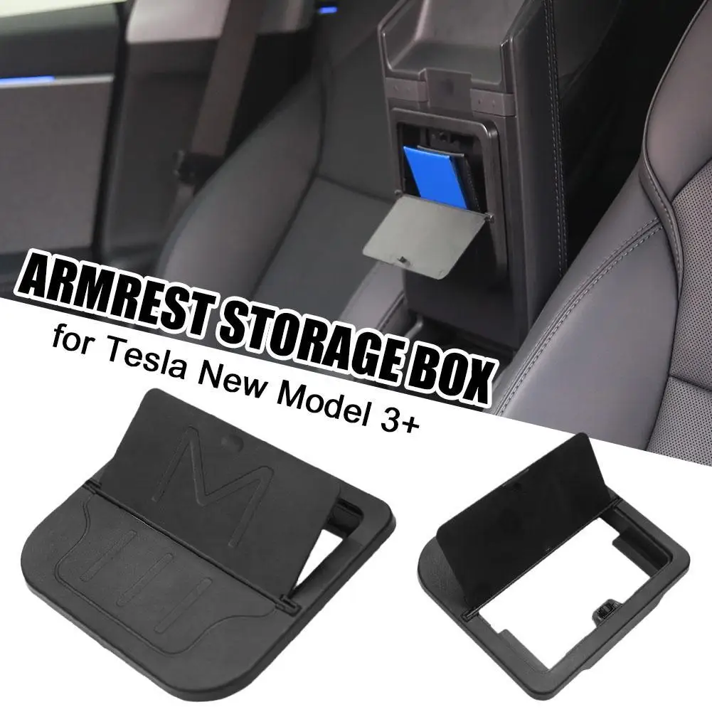 Car Center Console Organizer Tray Armrest Hidden Storage Box For Tesla Highland 2024 U0W5