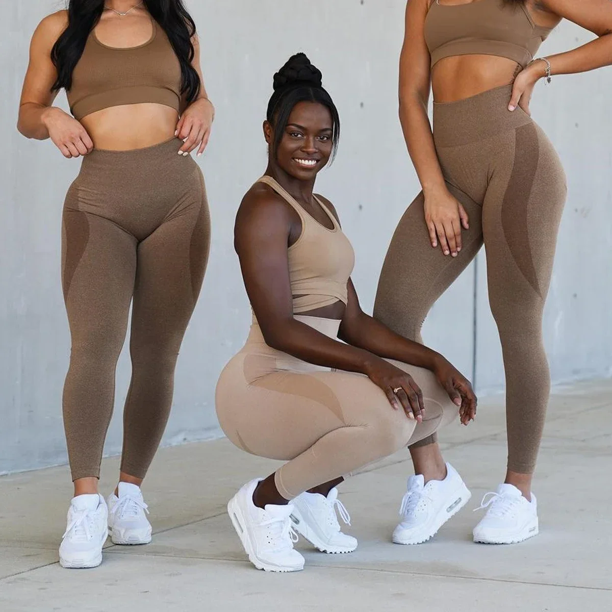Contour Seamless Leggings Women High Waist Tummy Control Workout Yoga Gym Fitness
