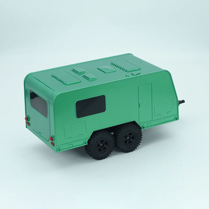 Wohnwagen-Anhänger RC 1/18 für Crawler TRX4M - Grün