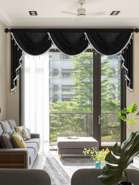 Mantovane Per Finestre Rustiche - Tende Da Cucina In Lino Finto, 137x45 Cm, Per Bagno E Soggiorno - Foto 4