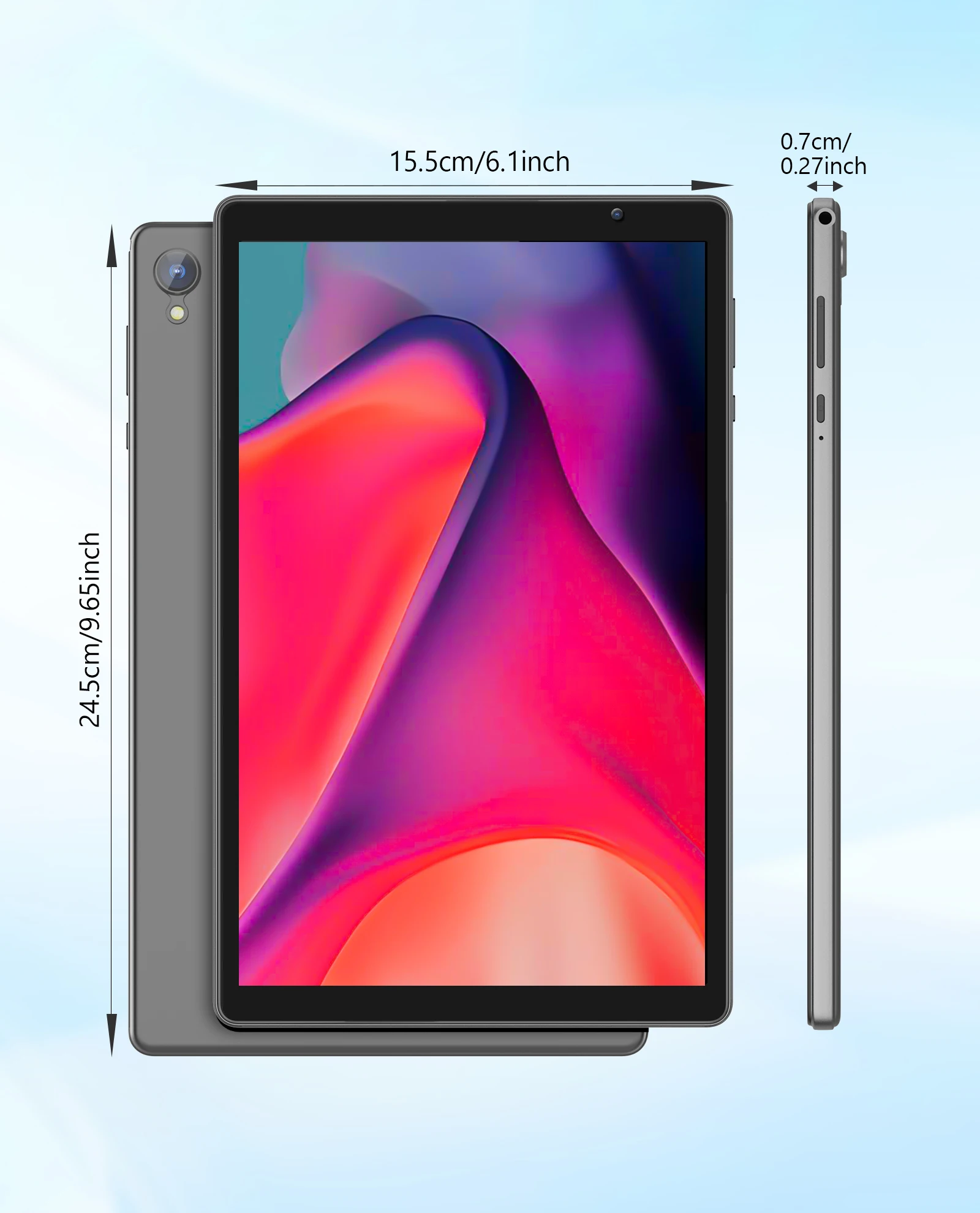 BAKEN 10インチHDディスプレイAndroid 14タブレット、クアッドコア