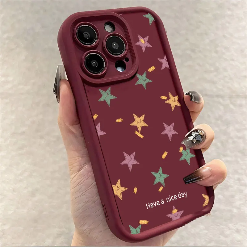 Trendy Stars Love Heart Soft Silicone Shockproof Phone Case Cover