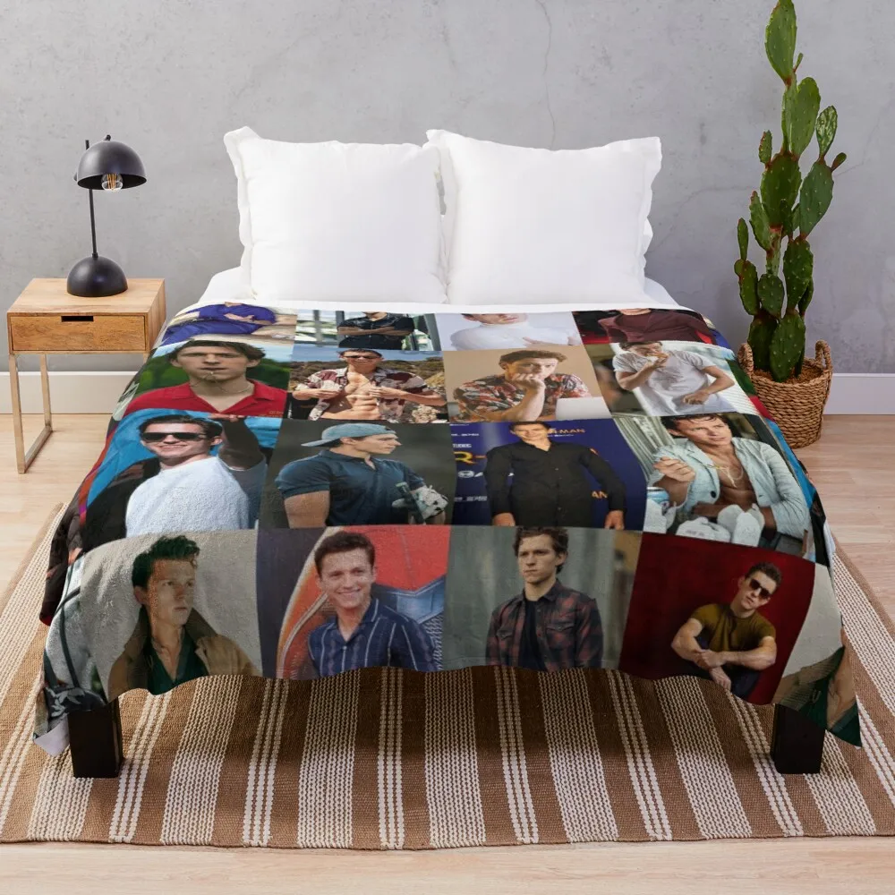 

Tom Holland Collage Throw Blanket custom blankets tourist blanket quilt blanket retro luxury blanket