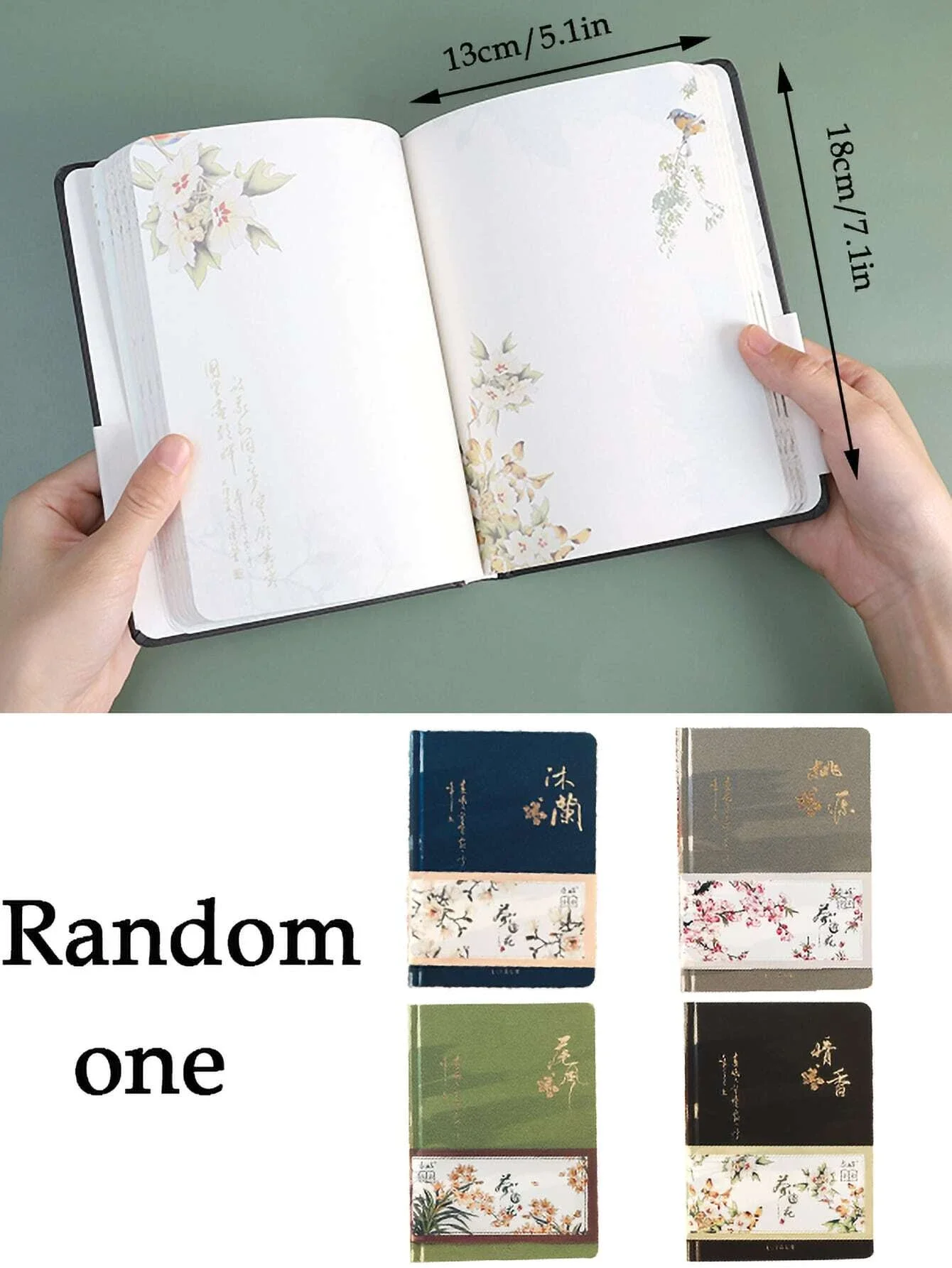 1pc Flower Print Random Journal