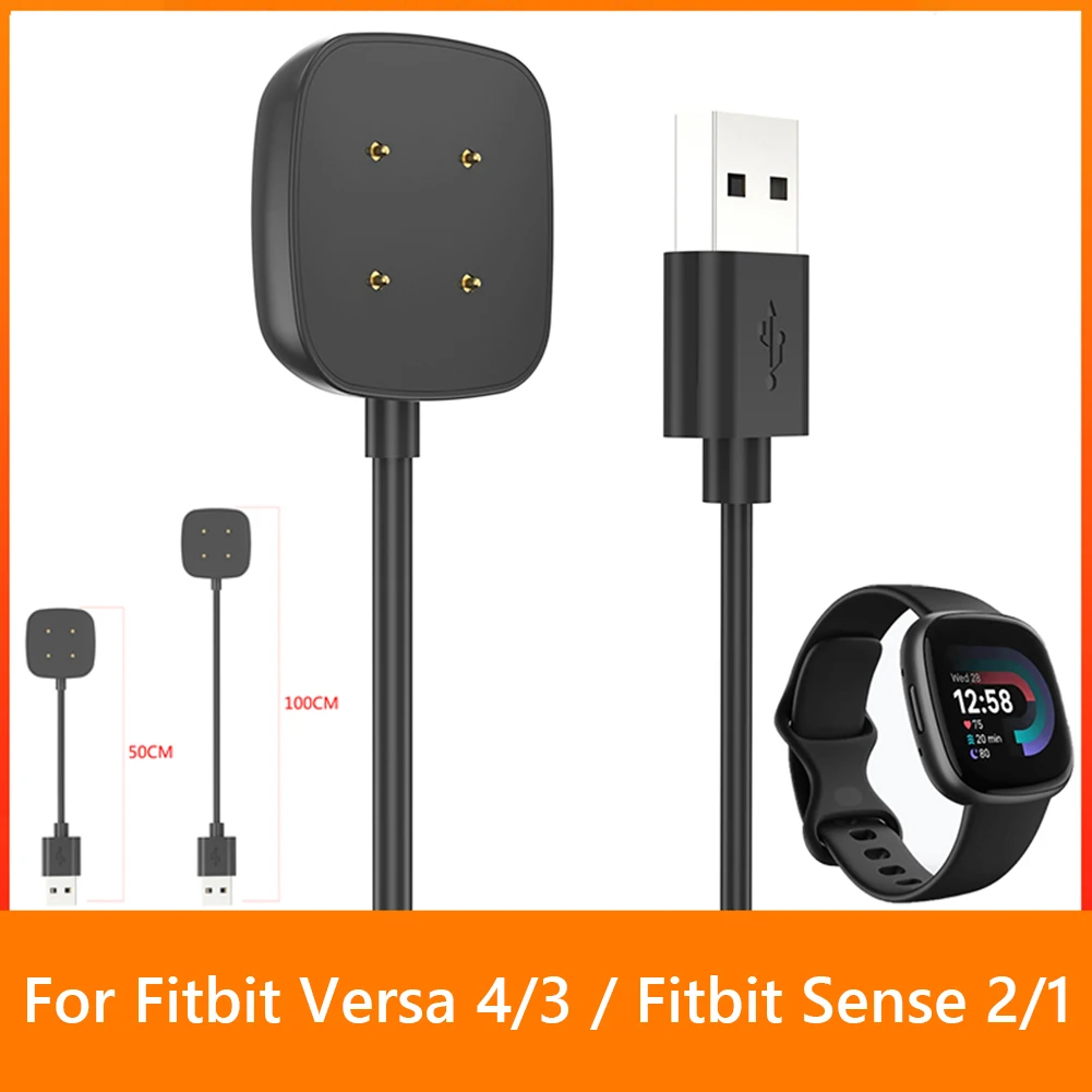 Fitbit Versa 4/3  ̺ ü, USB ׳ƽ , ð ׼, ũ ũ ڵ, 50 cm, 100cm, 1 , 2 