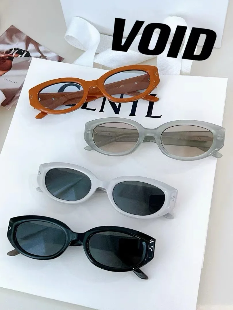 

Солнцезащитные очки с защитой UV400 для мужчин и женщин, овальные пляжные аксессуары с нежным Веном, в Корейском стиле, для вождения, лето 2024