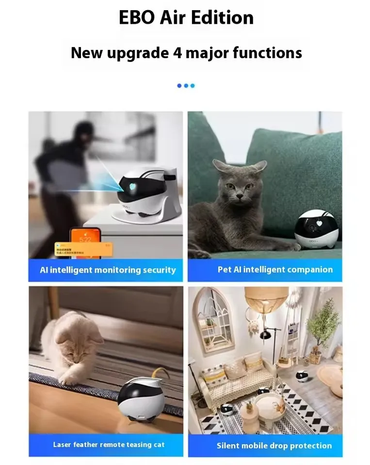 Enabot EBO AIR Intelligent Robot EBO SE Wireless Camera Robot Remote Monitoring Realtime Pet Companion Home Camera