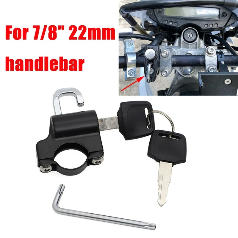 Universal Motorcycle Helmet Lock Motorbike Hanging Hook Keys Set