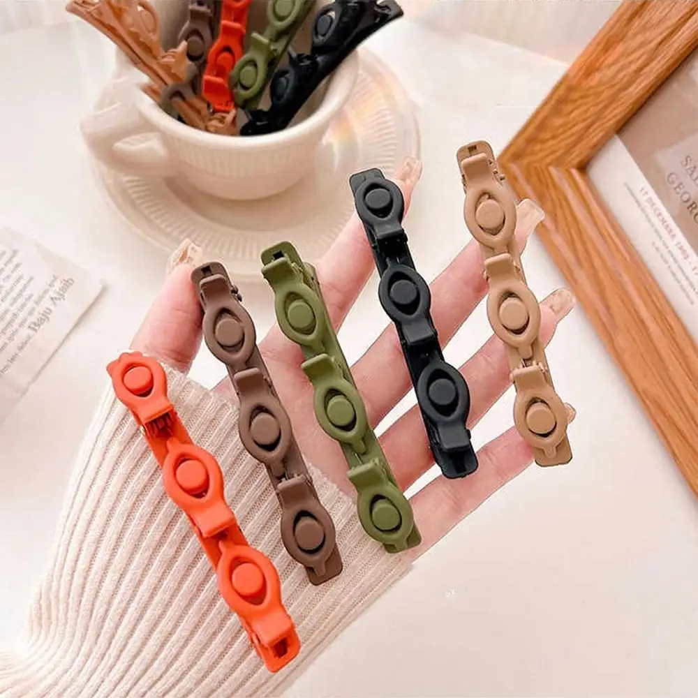 Elegant Side Barrettes Braided Hair Clip Korean Style Hairpin Duckbill Clip Headwear Plastic Bangs Clip Streetwear