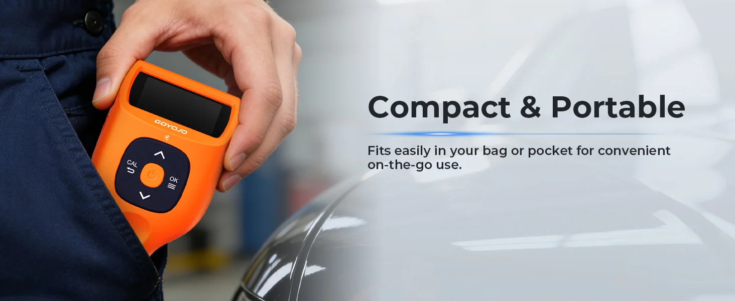 Coating Thickness Gauges, Paint Depth Gauge Meter with Backlight LCD Display for