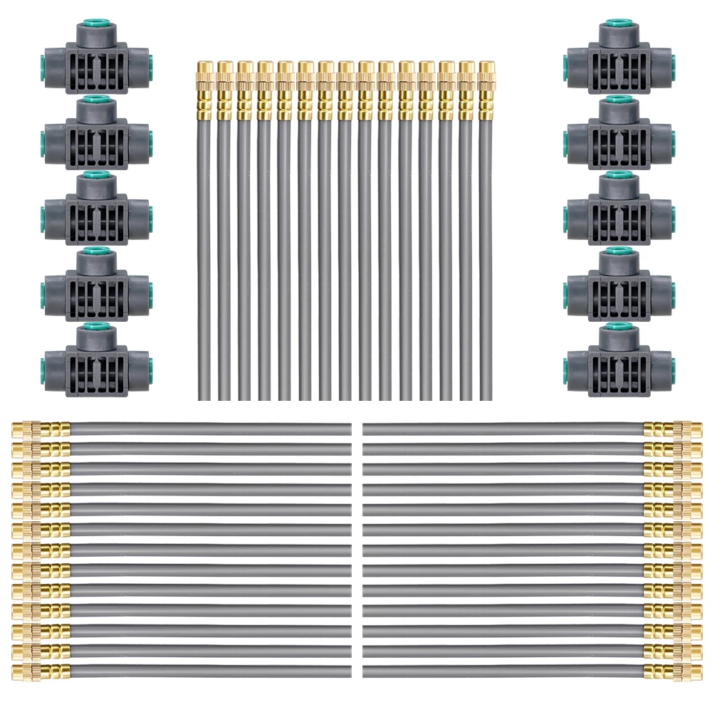 Free Bending Brass Nozzle 6mm Rapid Insertion Adjustable Spray Head for Garden Yard Misting Cooling Irrigation 5PCS 20/30/50CM garden irrigation nozzle,garden sprayer nozzles