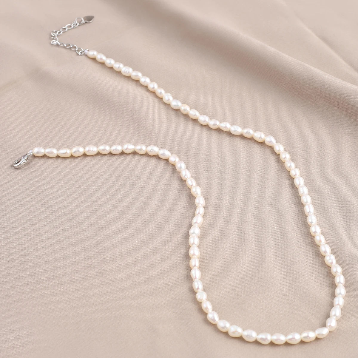Vintage Style Simple Natural Freshwater Pearl Chain Choker Necklace For Women Wedding Love Necklace Fashion Jewelry Gift