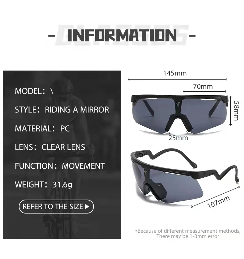 VAGHOZZ Marke Designer Neue Photochrome Sonnenbrille Männer Männlichen Outdoor-Sport Sonnenbrille Frauen Brille UV400 Mode Brillen – Detail 1