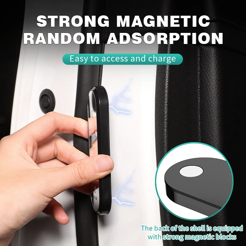 LED Car Lights BLALION Car Door Lights LED Welcome Light Magnetic Control USB Charging Auto Open Door Safe Anti-collision Emergency Signal Lamp