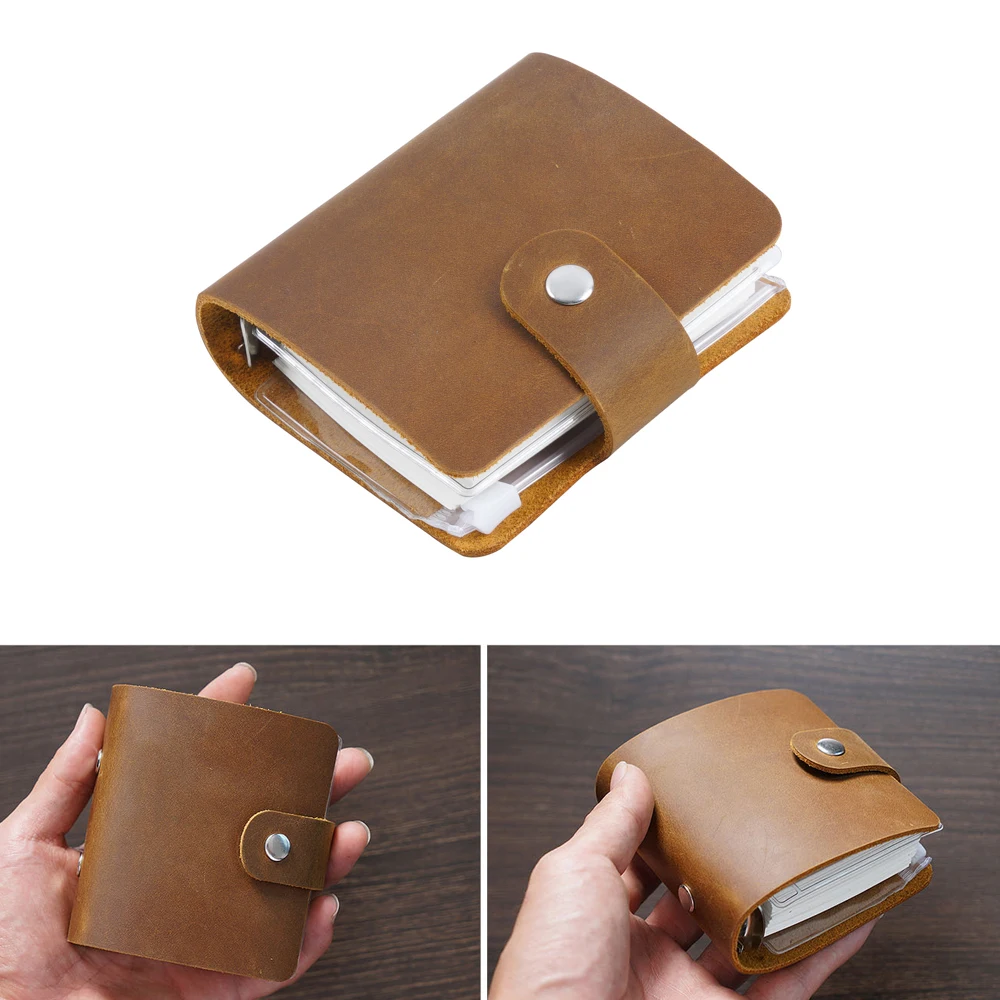 

Vintage Genuine Leather Cover Notebook with Loose Leaf Grid/Dot Paper Planner Notepad Memo Pad Schedule Book Agenda