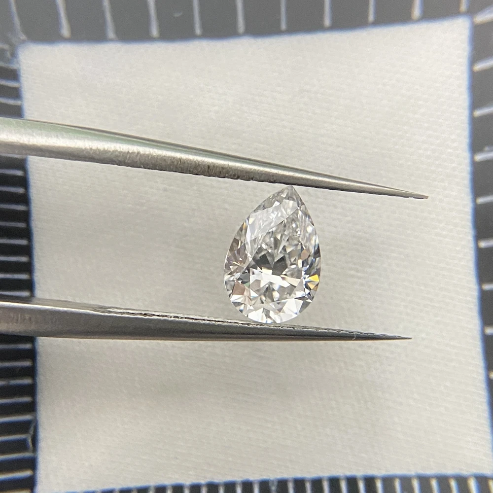 Mosangna Lab Grown Diamond Pear Teardrop Cut 1.0-3.0 Carat D VS1 Hpht IGI CVD Diamond Stone