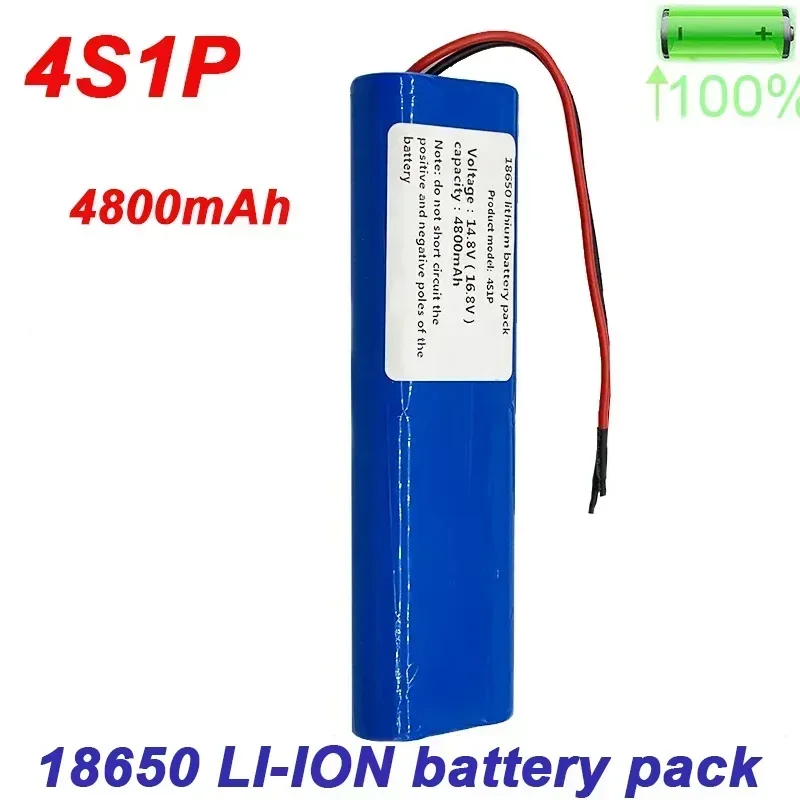 

100% Original New lithium electronic battery pack 14.8V 4800mAh Battery 14.8V-16.8V 4S1P 18650 battery, PCB18650 with wire