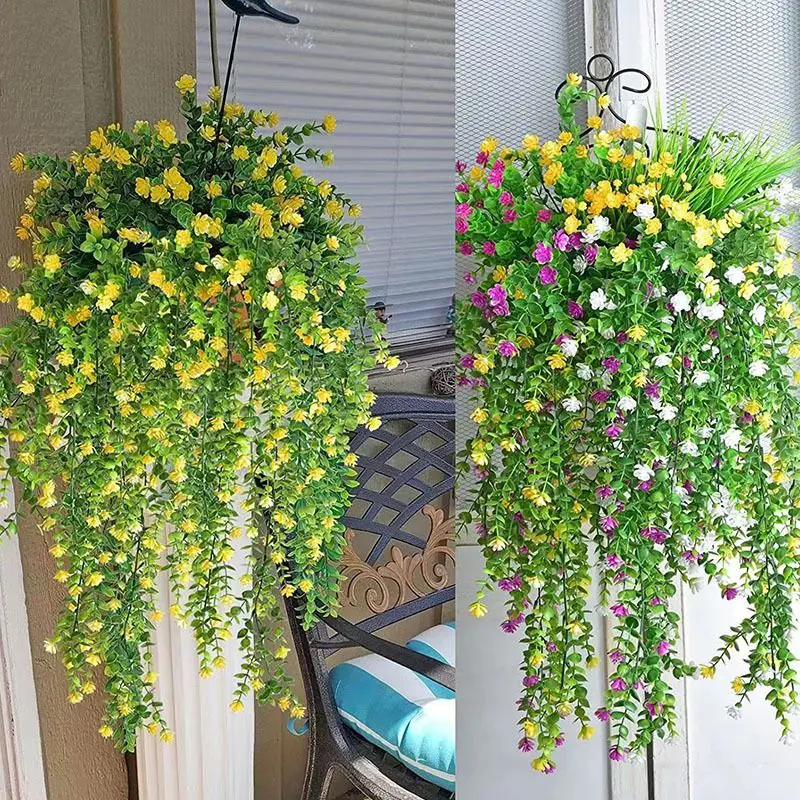 Artificial Plants Artificial Flowers Eucalyptus Camellia Plastic Wedding Festival archway wall Home Room Outdoor Garden UV protection bonsai DIY Gift