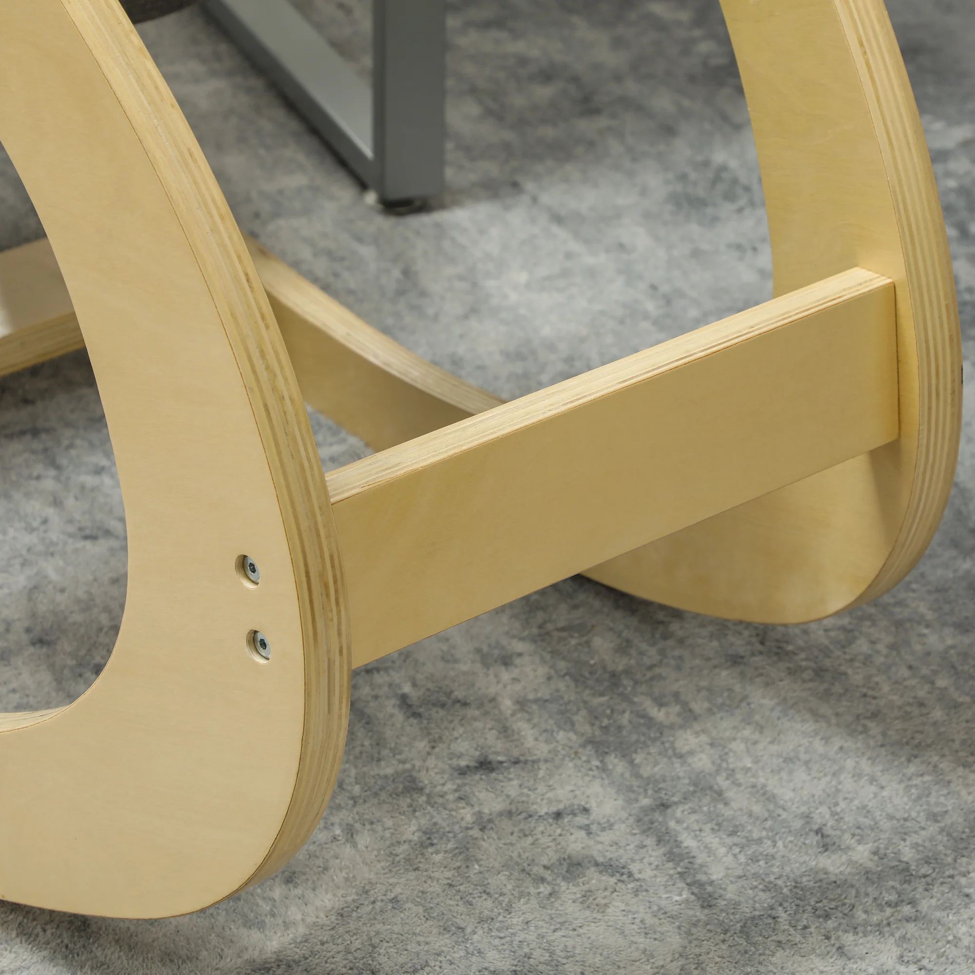 Ergonomischer Kniestuhl, Schaukelkniestuhl, Schreibtischstuhl für das Heimbüro, zur Verbesserung der Körperhaltung, grau auf der Seite – Detail 7