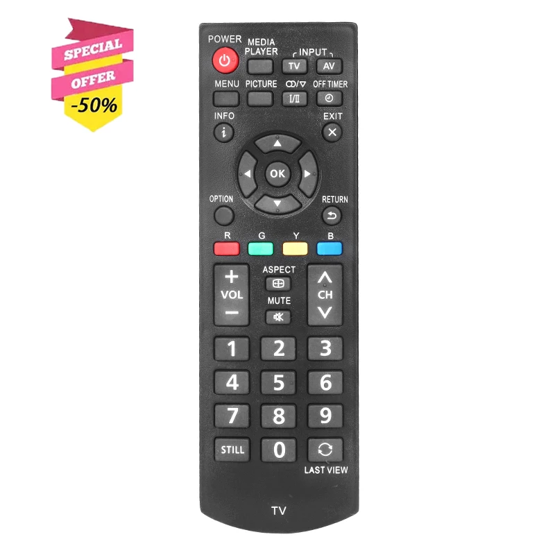 Telecomando Muslimex Per Panasonic Tv Th-39A400X Th-42A400G Th-42A400K Th-42A400X Th-42A408K Th-42A409K Th-42A410G