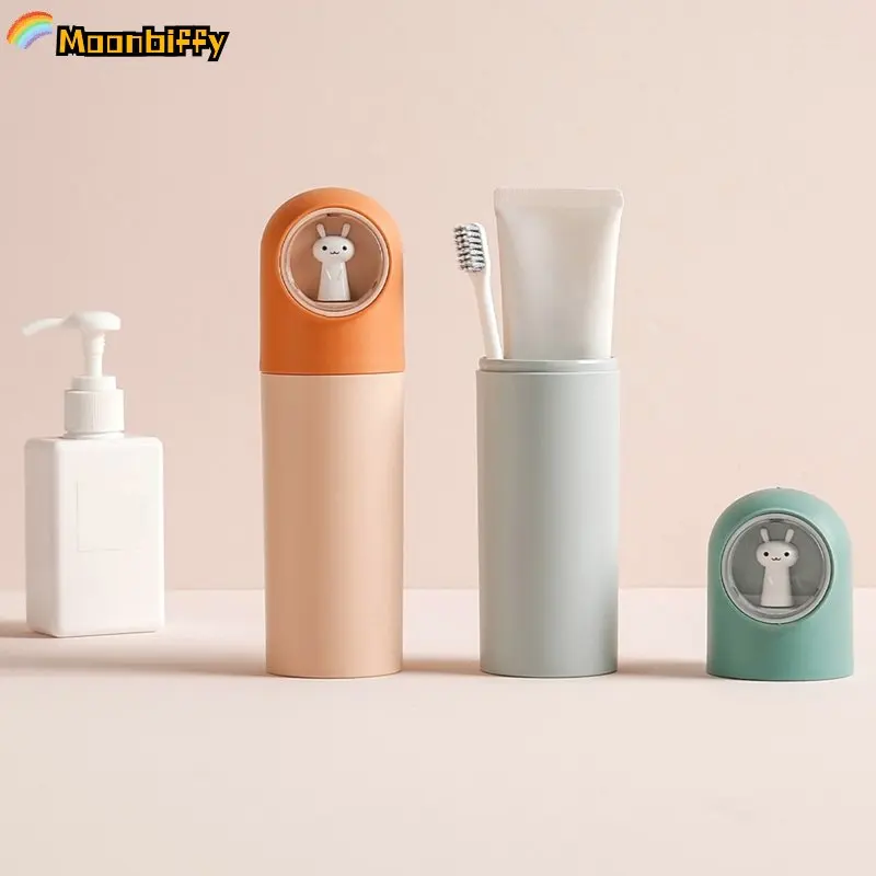 Portable Toothbrush Storage Case Toothpaste Holder Box Organizer Household Storage Cup Outdoor Travel Bathroom