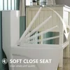 Elongated One Piece Toilets for Bathroom 1.1/1.6 GPF Dual Flush Toilet with Soft Close Comfortable Seat 12'' Rough-In Skirted 3