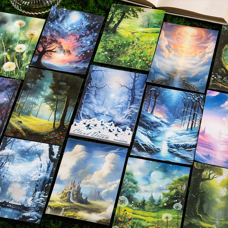 

15pcs Cute Cloud Dream Washi Stickers Landscape Travel Creative DIY Decorative Glue Sticker Diary School Stationery Supplies