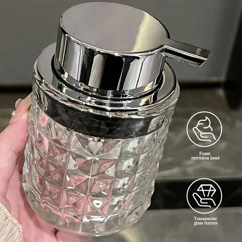 

Shampoo Dispenser for Bathroom Glass lotion soap bottle Press Type Decorative Refillable Shampoo Box home bathroom accessories