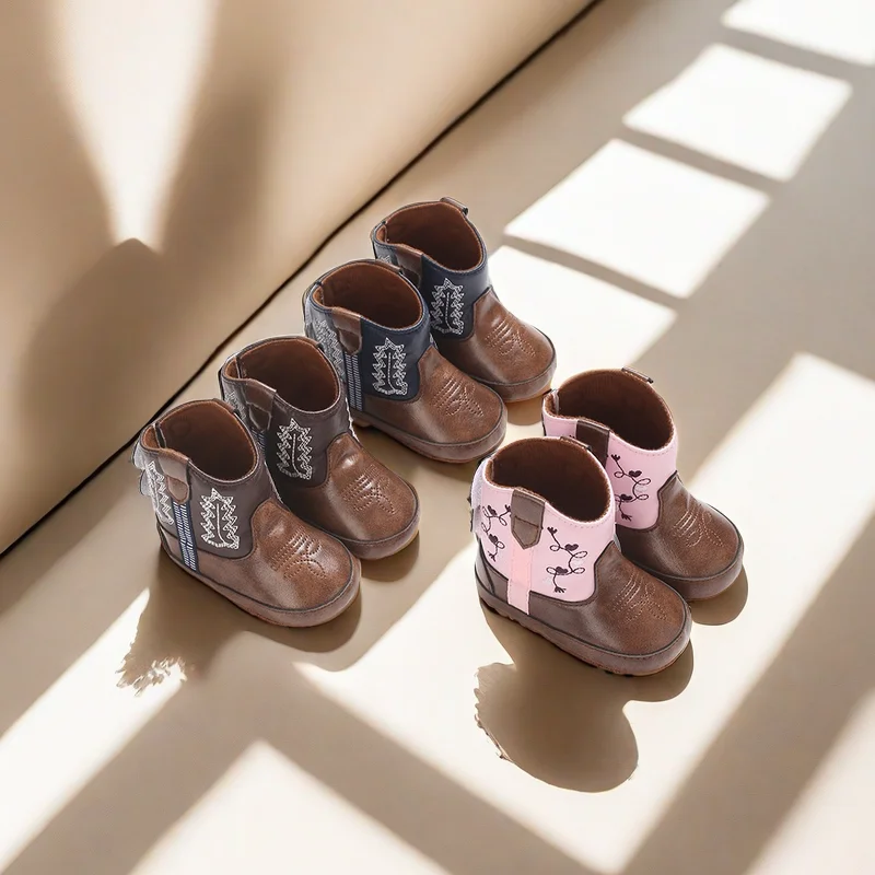 Retro Embroidered Baby Boots 1