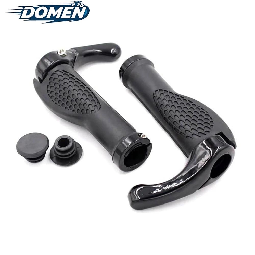 DOMEN Bicycle Handlebar Grip Skid-Proof Waterproof Lock on Handle Cover Aluminum Alloy Rubber Grips MTB Bike Accessories