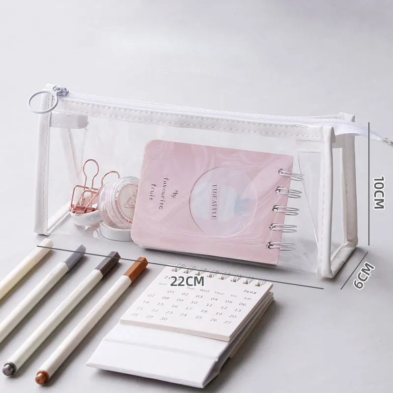 Kawaii Pencil Case Transparent PVC pen pouch organizer for girls Pencil boxes School supplies Cute korean stationery pencil cases
