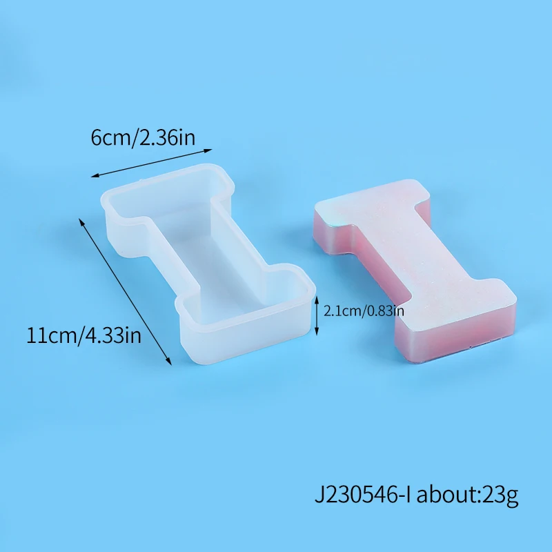 HTN - Grande Alfabeto Resina Epossidica Stampo Inglese Lettera Silicone Stampo 3d Alfabeto Lettera 8215234788491