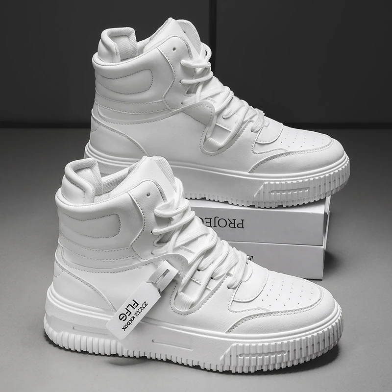 Autumn and winter high top men's shoes, trendy board shoes, versatile sports and leisure shoes for teenagers 5