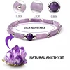 Natural Amethyst Body-purify Slimming Bracelet Stone Energy Bracelets for Women Fatigue Relief Healing Yoga 4