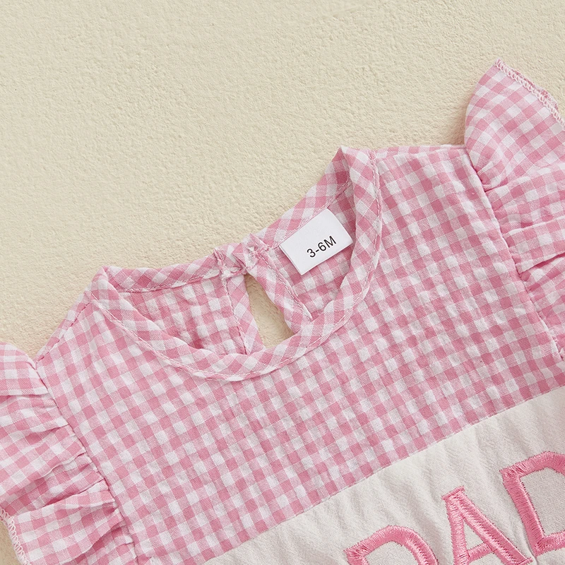 Plaid Whim Embroidered Baby Romper 5