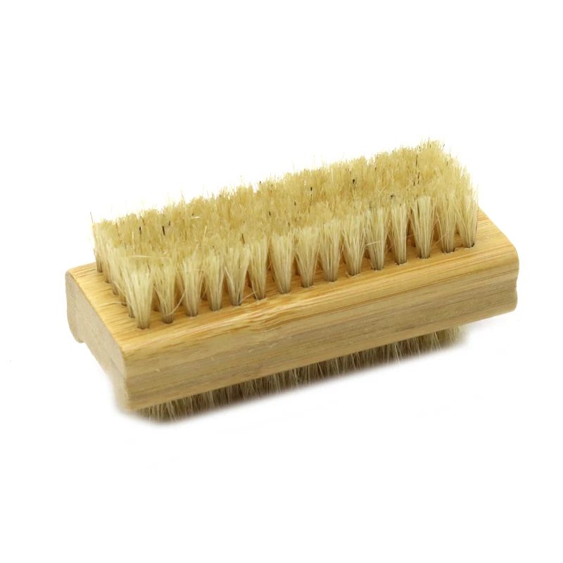 Double-sided Nail Brush Manicure Pedicure Wood Handle Soft Remove Dust Nail Cleaning Brush For Nail Care Scrubbing Tools