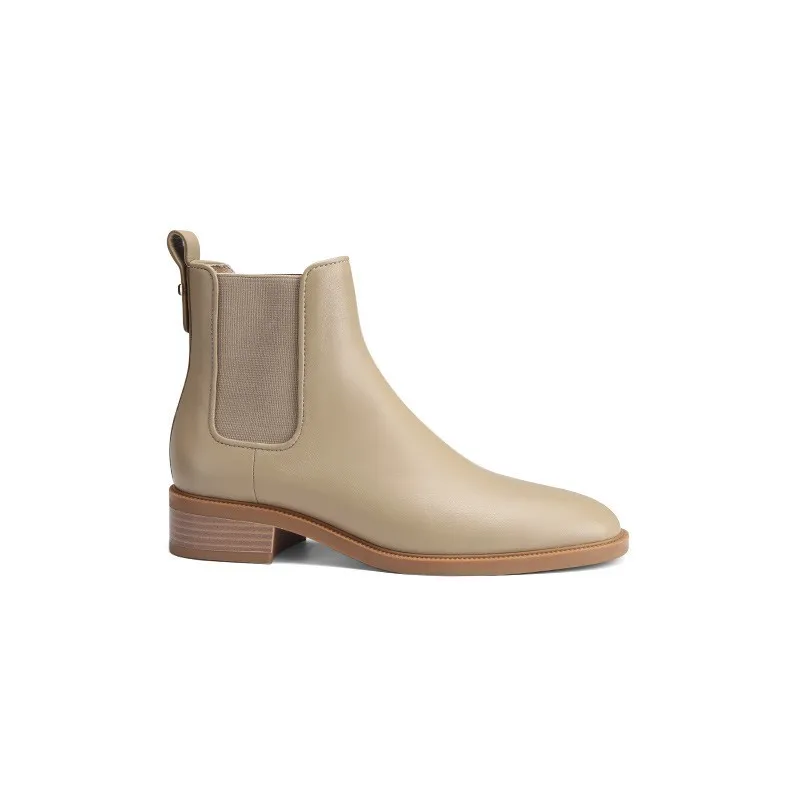 

Autumn and Winter New Thick Heel Elastic Boots Chimney Chelsea Short Boots Women Demonia Boots