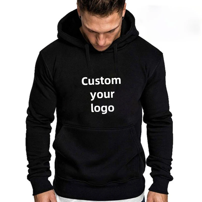 Men and Women DIY Printed Hooded Sweatshirt Loose Pullover  Spring Autumn Winter Cotton Customize your logo Hoodie (S-4XL) 6