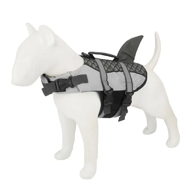 Écailles requin natation chien vêtements animal de compagnie gilet de sauvetage gilet harnais animal de compagnie natation maillot de bain d'été 6 Écailles requin natation chien vêtements animal de compagnie gilet de sauvetage gilet harnais animal de compagnie natation maillot de bain d'été 6