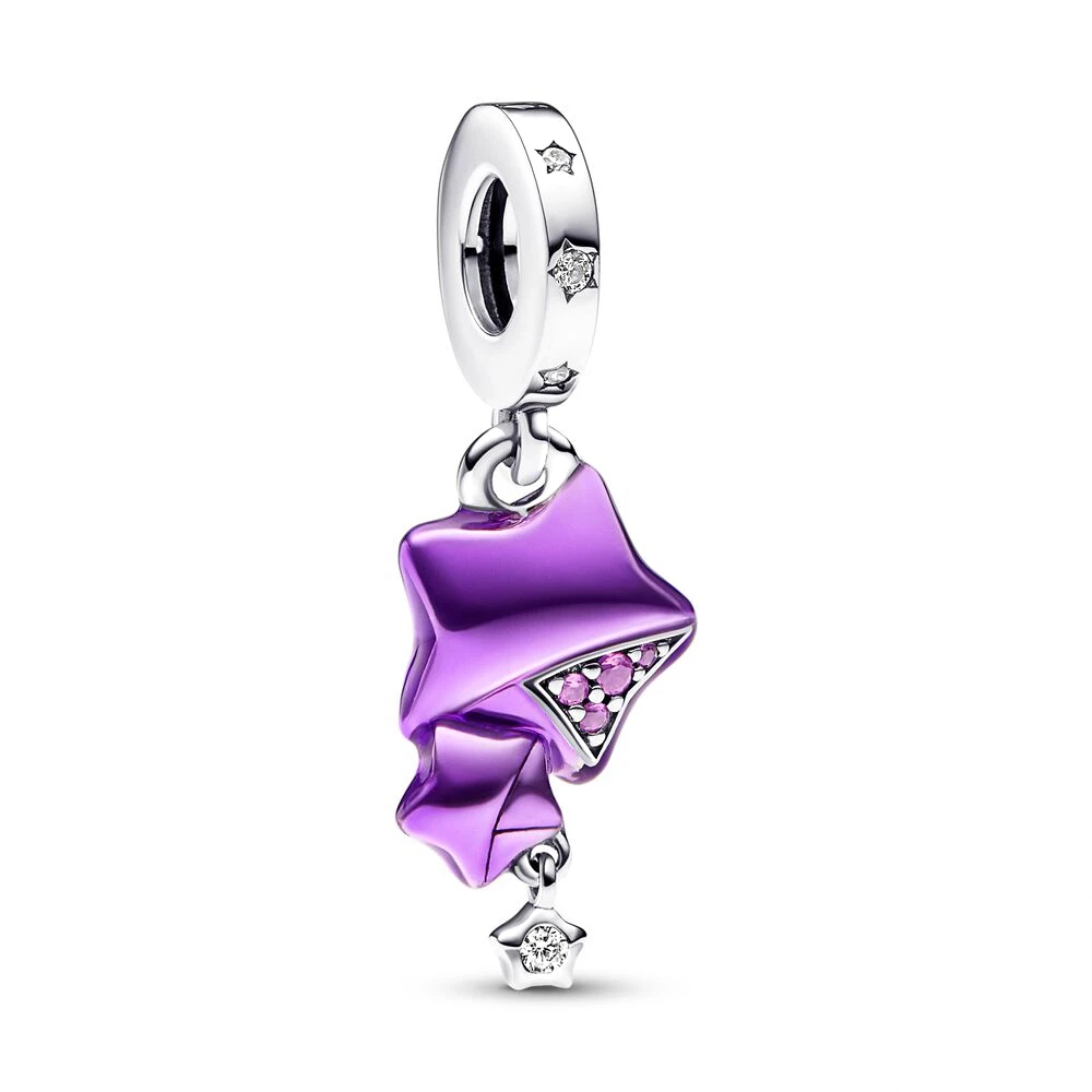 Tiny Spot Series Celestial Galaxy Star Murano Dangle Charm Bead Fit Original 925 Sterling Silver Bracelet DIY JewelryGift 3