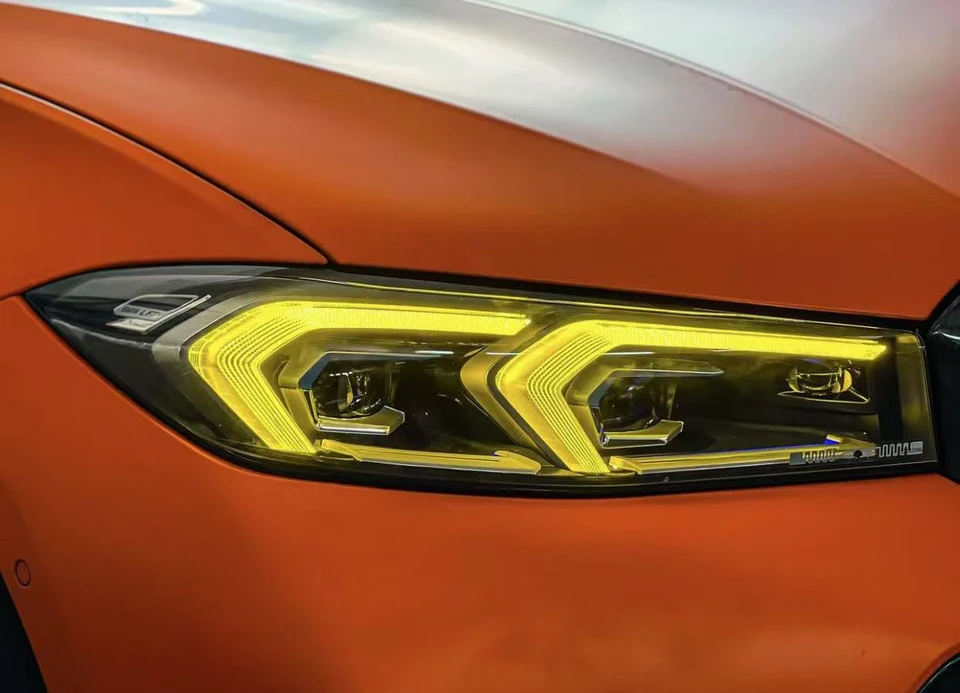 Módulos LED DRL Amarillos Para BMW G20 330e/330i/M340i 2019-2022 - Estilo CSL, Reemplazo Directo
