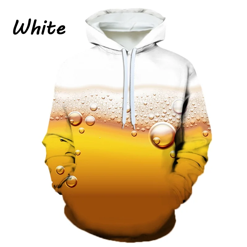 Fashion Men's Cool Hood Sweatshirt Celebrating Beer Festival 3D Printing Hoodie Creative Casual Street Sweater Clothing Tops