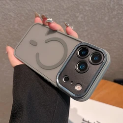 Luxury Clear Magnetic Phone Case with Magsafe Wireless Charging Protector Cover - iPhone 13 (Titanium Gray)