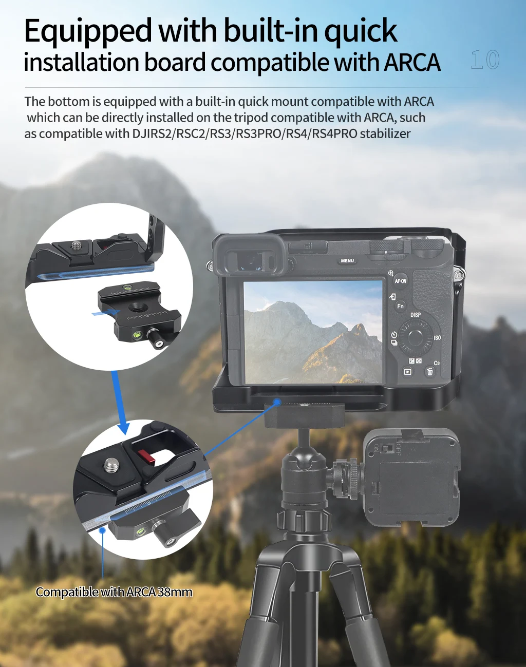 A6700 dslr Kamera käfig Rig Top Griff Kalt schuh halterung Mikrofon Blitzlicht halterung für Sony A6700 Stabilisator halter – Detail 12