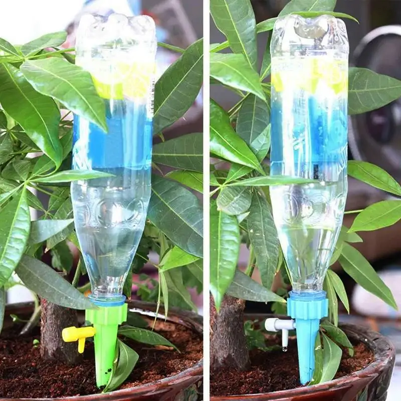 Drip Irrigation Spike Automatic Drip Irrigation System Self Watering Spike for Flower Plants Greenhouse Garden Adjustable Auto Water Dripper Device