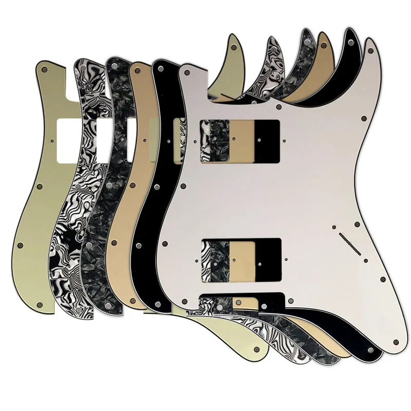 

xinyue Guitar Pickguards No Control Hole With 11 Screws For Fender ST HH Strat Guitar With PAF Humbucker Multi Color