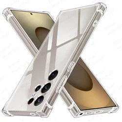 Clear Crystal Soft Silicone Shockproof Phone Case Cover for Samsung S25 Edge (Transparent)