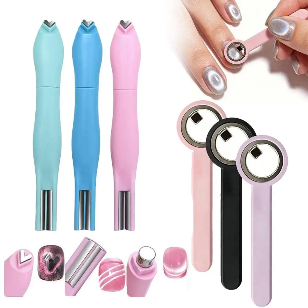 네일아트 마그네틱 펜 3D 캣아이 페인팅 네일아트 디자인 마그넷 막대 젤 폴리쉬 매직 매니큐어 DIY & 살롱 도구